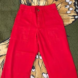 Mustang red work pants